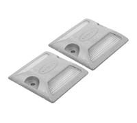 GRADENEVE Lot de 2 Balises Réfléchissantes en Métal pour Allée et Parking, Design Surélevé Résistant aux Dommages, Sécurité Routière