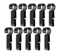 GRADENEVE Lot de 20 Crochets Noirs en Plastique pour Lampe Frontale, Clips Légers et Faciles à Installer, Accessoires pour Casque de Chantier et Lampe de Casque