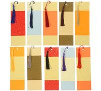 GRADENEVE Lot de 20 Marque-pages Vierges en Papier Trou Suspendu, Prêts à Décorer, pour Cérémonies et Fêtes, en Coton et Papier Couleur Aléatoire