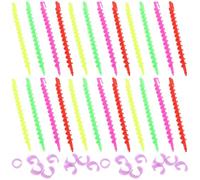 GRADENEVE Lot de 26 Bigoudis Spiralés sans Chaleur en Plastique, Réutilisables et Résistants, pour Coiffure Professionnelle et Boucles Solide pour Femmes et Adolescentes
