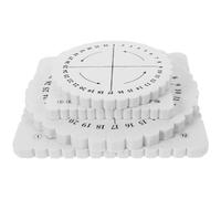 GRADENEVE Lot de 4 Disques en Eva Blanc pour Tricotage de Corde, Formes Ronde et Carrée, Outils pour DIY et Création de Bracelets Tressés