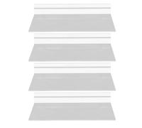 GRADENEVE Lot de 4 Étagères Murales Transparentes en Plastique pour Présentation de Chaussures, Installation Facile, pour Vitrines de Magasins et Supermarchés