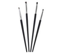 GRADENEVE Lot de 4 set de Pinceaux de Maquillage Yeux en Poils de Martre Kit Précis pour Eyeliner Pinceaux Petits et Fins Ensemble Portable pour Maquillage Paupières et Yeux Usage