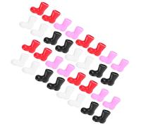 GRADENEVE Lot de 96 Mini Bottes De Père Noël - Chaussures De Père Noël Miniatures - Décorations De Noël pour Maison De Poupée, pour Projet De Bricolage, Centre De Table De Noël