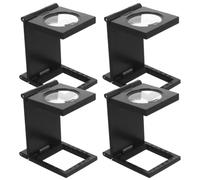 GRADENEVE Loupe Pliante à Main 10x Portable en Plastique et Acrylique, Légère avec Échelle Intégrée, pour Couture, Bijoux et Travaux de Précision, Lot de 4 Pièces