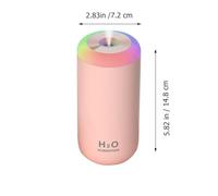 GRADENEVE Mini Humidificateur D'air 350 Ml USB LED Multicolore, Diffuseur D'arômes Silencieux pour Bureau et Voiture, Humidificateur Domestique Portable Rose, Accessoire Qualité de L'air