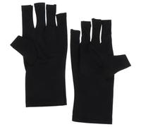 GRADENEVE Moufles UV Réduisant le Risque de Glissement en Polyester Noir pour UV et Confortable pour Manucure à Domicile Salon