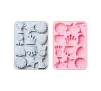 GRADENEVE Moules en Silicone pour Chocolat et Thé de -midi Couleur Aléatoire Lot de 2 Forme Couronne pour Pâtisserie Adapté aux Débutants et Professionnels