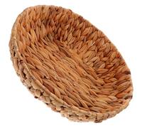 GRADENEVE Panier en Paille Rond en Herbe Séchée Surface Lisse et Facile à Nettoyer, Panier de Rangement pour Fruits, Pain et Collations pour Usage Quotidien et Scolaire