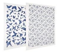 GRADENEVE Papier Transfert pour Céramique sous Glaçure, 2 Feuilles, Résistant à L'usure Chocs, Décor Traditionnel pour Artisanat DIY en Terre Glaise