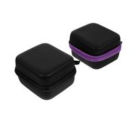 GRADENEVE Paquet de Transport Noir pour Huiles Essentielles 7 Compartiments en PU Lanière, Protection, Lot de 2 Paquet de Voyage Pratiques pour Rangement