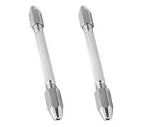 GRADENEVE Perceuse Manuelle Hexagonale Outil Compact et Facile à Transporter Double Tête en Laiton 2pcs pour Réparation Montre et Matériaux Fragiles