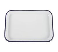 GRADENEVE Plateau Rectangulaire en Émail Blanc Non Adhérent Grand Espace, Simple et Élégant, Cuisson Service Cuisine