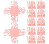 GRADENEVE Plateaux Décoratifs en Papier pour Chocolats 50 Pièces Rose Motif Floral Ajouré Caissettes à Pâtisserie pour Décoration de Table et Emballage de Bonbons pour Fêtes et Mariages