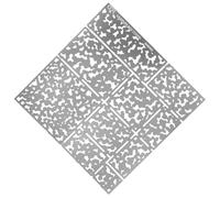 GRADENEVE Pochoir de Camouflage en Acier Inoxydable Argenté, Résistant et Robuste, Outil Multifonction pour Projets DIY sur Bois et Tissu, Modèle de Peinture Créative