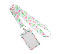 GRADENEVE Porte-Badge Id avec Motif Floral Étui pour Carte De Bus Protège-Carte Pratique avec Cordon pour Travail Activités