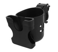GRADENEVE Porte-gobelet pour Poussette avec Support Téléphone, Design Deux-en-un, Matériau Pp Noir, Compatible avec Poignées Rondes et Plates, pour Jogging et Déambulateur