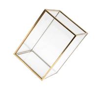 GRADENEVE Pot de Rangement Doré pour Pinceaux de Maquillage Organiseur Cosmétique Transparent Multifonction Rangement Élégant pour Outils de Beauté et Bureau