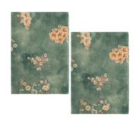 GRADENEVE Protège Cahier en Tissu Doux et Robuste 2pcs, Housse Ajustable pour Carnets et Journaux, Protection Réutilisable pour Étudiants
