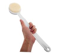 GRADENEVE Râpe à Pied Long Manche avec Pierre pour Exfoliation et Élimination des Callosités Brosse Plastique et Pierre pour Soin Domicile et Voyage