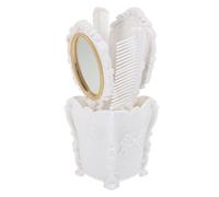 GRADENEVE Set de Brosses à Cheveux avec Support de Rangement Lot de 5 en Plastique Blanc Poils pour Massage Cuir Chevelu, pour Chambre et Bureau