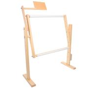 GRADENEVE Support pour Cadre à Broder en Bois Réglable en Hauteur Rotation 360° Petit Format Naturel pour Tambour à Broder Travaux d'Aiguille et Tapisserie Créative