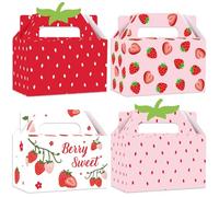 GRADESIN Lot de 12 boîtes à bonbons pliables en papier pour le printemps, l'été, le premier anniversaire, fête prénatale, 16 x 8,1 x 10,9 cm