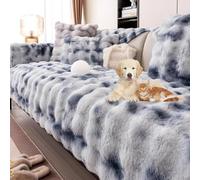 Gradient Color Plush Couch Cover Sofa Cover L Shape with Non-Slip Bottom Super Soft Warm Couch Slipcover for Dogs 1-4 Seats Sofa Seat Cover Wear-Resistant Washable,Pink,70*90cm/27.6*35.4in(Blue,90*210