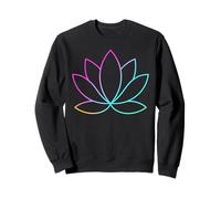Gradient Lotus Contour Minimal Yoga Mindfulness Symbole Icône Sweatshirt