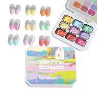 Gradient Nail Polish Set, Paint Gel Nails, 9 Color Uv Led Curing Gel Art Highly Pigmented for French Manicure, Work, Detailed Designs, Professional Salon, Finish Smooth Application