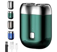Gradientiscolor 2025 New Upgrade Pocket Shaver USB Mini Shaver, Gradientiscolor Electric Razor for Men, Rechargeable Waterproof for Home, Travel (Green)