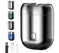 Gradientiscolor 2025 New Upgrade Pocket Shaver USB Mini Shaver, Gradientiscolor Electric Razor for Men, Rechargeable Waterproof for Home, Travel (Silver)
