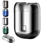 Gradientiscolor 2025 New Upgrade Pocket Shaver USB Mini Shavers, Floating 4d Shaving Head for Precision, Wet and Dry for Home Use, Business Trips, and Travel (Gray White)