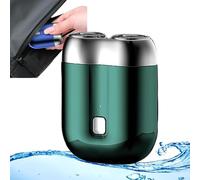 Gradientiscolor 2025 New Upgrade Pocket Shaver USB Mini Shavers, Gradientis Color Mini Shavers for Men, Rechargeable Waterproof Compact Dual-Head Electric Shaver for Home, Car, Travel (Green)