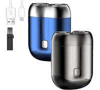 Gradientiscolor 2025 Nouveau rasoir de poche amélioré Mini rasoirs USB, rasoir à double tête lavable, rasoir électrique compact étanche rechargeable(F)