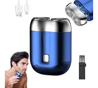 Gradientiscolor 2025 Nouvelle Mise À Niveau Du Rasoir De Poche Usb Mini Rasoirs, Rasoirs Littéraux, Nouveau Modèle De Mini Rasoir Électrique À Double Tête, Rechargeable, Étanche, Compact (Blue)