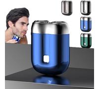 Gradientiscolor Mini Electric Shaver - 2025 New Upgrade Pocket Shaver USB Mini Shavers, Pocket Shaver's USB Mini Shavers for Men, Wet & Dry Use & Low-Nois, 7500 Rpm Precise & Painless Shaving (Blue)