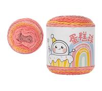 Gradients Fil à gâteau multicolore Motif pays des fées arc-en-ciel Coton à tricoter pour écharpes, châles, couvertures, dégradé de gâteaux, crochet et tricot doux pour couverture