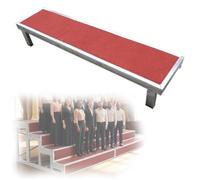 Gradins De Chœur 1/2/3/4 Niveaux Plateforme De Scène En Moquette | Plateforme De Scène Portable Avec Moquette Et Solide Cadre En Métal for École, Église, Théâtre Et Concerts(1tier)