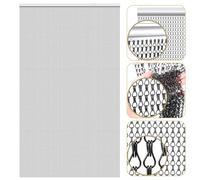 Gradleen Chaîne Moustiquaires Chain Noir Rideau moustiquaire métallique en Aluminium 90 x 210cm pour Le contrôle des Insectes Volants, empêche Les Insectes, Les Mouches et Les guêpes d'entrer