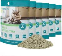Gradner Pet Litière pour Chats en Tofu 16.33KG, Litière Agglomérante Contrôle des Odeurs avec Thé Vert, Jetable dans Les Toilettes, sans Poussière et Légèrement Agglomérante - 6LBS*6