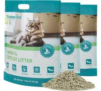 Gradner Pet Litière pour Chats en Tofu 8.16KG, Litière Agglomérante Contrôle des Odeurs avec Thé Vert, Jetable dans Les Toilettes, sans Poussière et Légèrement Agglomérante - 6LBS*3