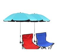 GRADNMEI - Lot de 2 parasols pour chaise de plage avec pince, parasol à clipser de 117 cm pour terrasse, fauteuils roulants, voiturettes de golf (bleu 2)