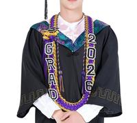 Graduate Year Necklace, Celebration Tassel Jewelry, Letter Charm Chain Tassels, Party Pendant with Bright Finish, Commencement with Stylish Look, Event Jewelry for University Ceremony Photo Booth