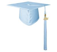 GraduatePro 2026 Chapeau de Graduation Adulte avec Mat Brillant Capuchon de diplôme d'études collégiales garçons et Filles sans Distinction de Sexe Unisexe Bleu Ciel