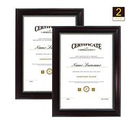 GraduatePro Cadre Diplome A4 Mural Bois Photo Format Certificat Documents Sous Verre à Accrocher Decoratif Universitaire 20x30
