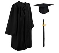 GraduatePro Mat Enfant Toge Chapeau Enfants 2025 Diplômé avec Pendentif Graduation Préscolaire Garçon et Fille Noir 27=S