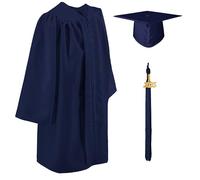 GraduatePro Mat Enfant Toge Chapeau Enfants 2025 Diplômé avec Pendentif Graduation Préscolaire Garçon et Fille Bleu Marine 33=L