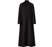 GraduatePro Soutane Pretre Clergé Roman Robe Cassock Vestes Liturgiques Noir