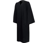 GraduatePro Toge Diplome Universitaire Graduation Gown Robe Adulte Tenue Costume Secondaire Maître Femme Homme Ecole Noir
